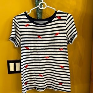 J Crew embroidered t shirt.